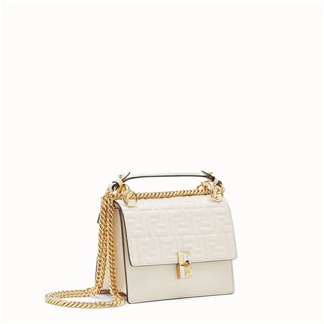 fendi small squire leather bag white color|What Fits: The Fendi Small Kan I Shoulder Bag .